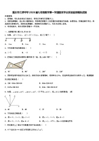 重庆市江津中学2026届七年级数学第一学期期末学业质量监测模拟试题含解析