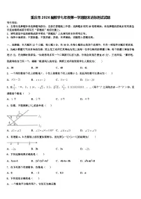 重庆市2026届数学七年级第一学期期末达标测试试题含解析