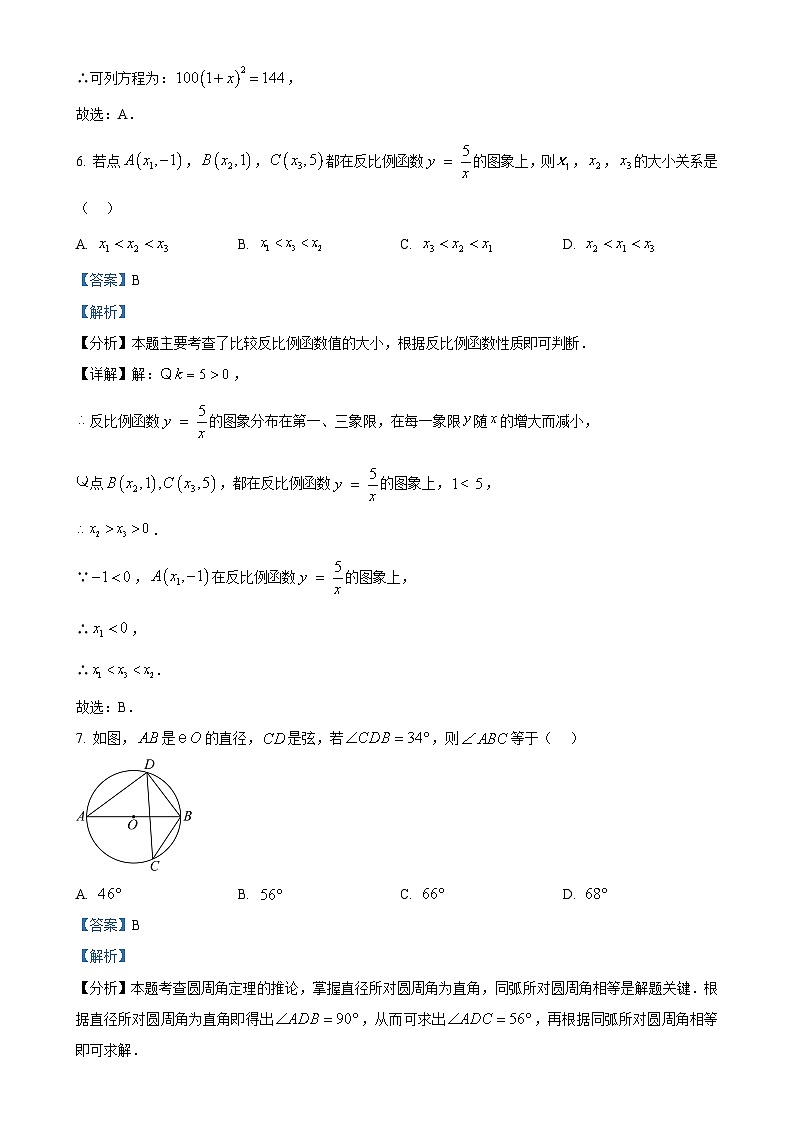 福建省福州市台江区福州华伦中学九年级上学期12月月考数学试题(解析版)-A4第3页