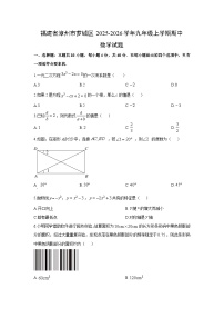 2025-2026学年福建省漳州市芗城区九年级上学期期中数学试卷(学生版)