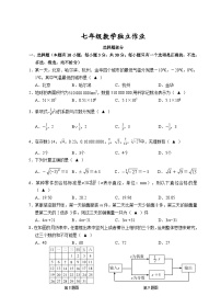 【杭绍精准】2025年12月七年级上册数学月考试卷含答案
