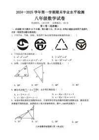 河北省邯郸市武安市2024-2025学年八年级上学期1月期末考试数学试题