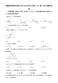 福建省莆田砺志学校七年级下学期第一次月考数学试题(原卷版)-A4