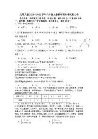 北师大版2025—2026学年八年级上册数学期末考试复习卷