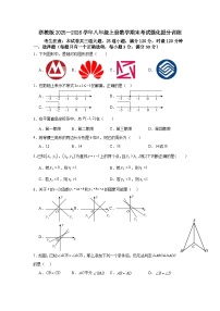 浙教版2025—2026学年八年级上册数学期末考试强化提分训练