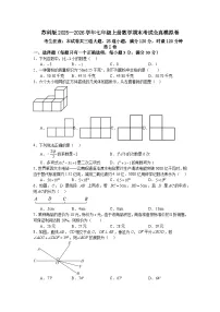 苏科版2025—2026学年七年级上册数学期末考试全真模拟卷