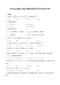 人教版（2024）七年级上册（2024）整式的加减单元测试巩固练习