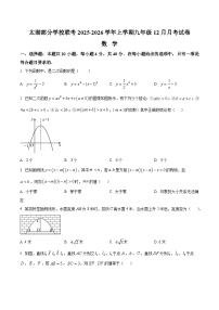 安徽省安庆市太湖县部分校联考2025-2026学年九年级上学期12月月考数学试题