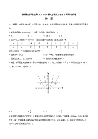 【九上HK数学】安徽省六安市舒城县部分校联考2025-2026学年九年级上学期12月月考数学试题