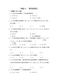 2025-2026学年人教版八年级上册数学期末备考练习-专题04 整式的乘法（含答案）