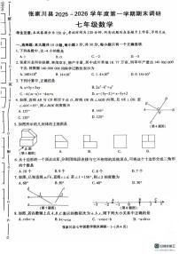 甘肃省天水市张家川县2025-2026学年 七年级上学期 数学期末调研试卷