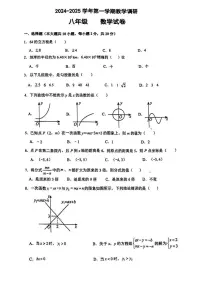 江苏省苏州市苏州工业园区星湾学校2024-2025学年上学期八年级数学12月月考试卷