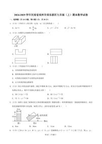 2024-2025学年河南省郑州市郑东新区九年级（上）期末数学试卷含答案