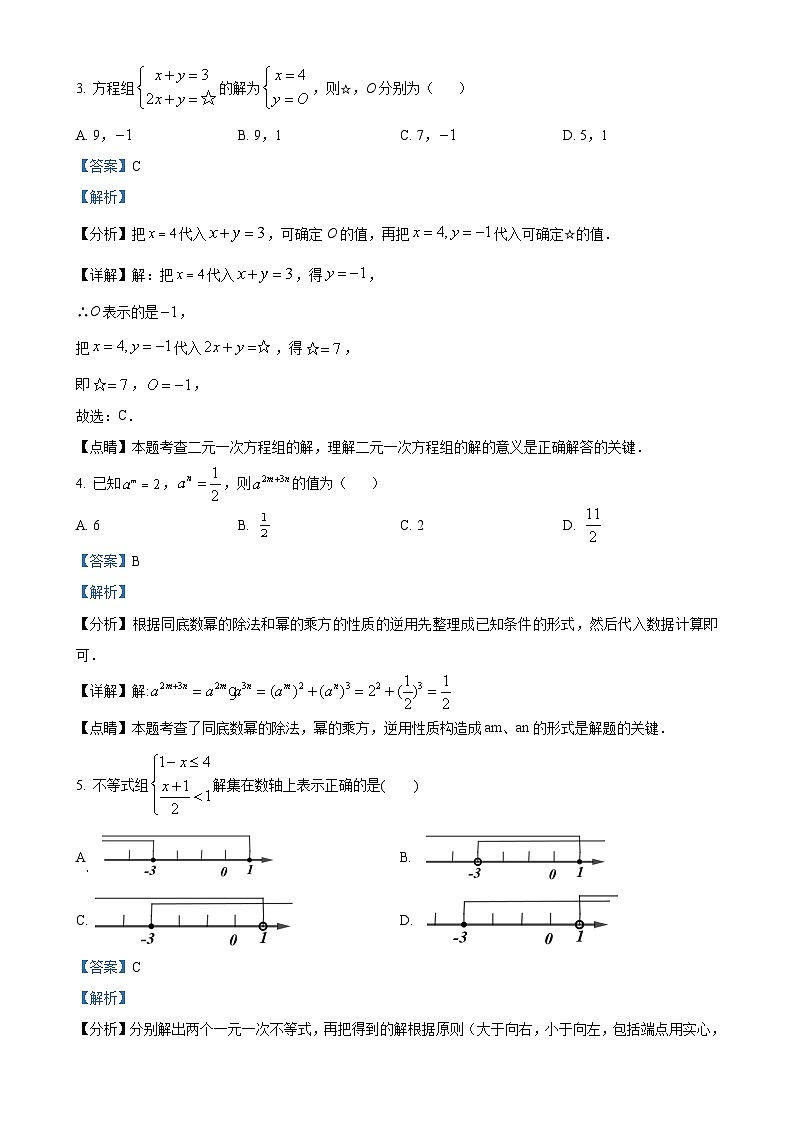 甘肃省张掖市肃南裕固族自治县2024年中考一模数学试卷(解析版)-A4第2页
