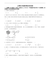湖北省武汉市2025年上学期七年级数学期末考试试卷四套及答案