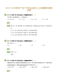 广东省广州白云区2023-2024学年八年级上学期期末数学试卷(含答案)
