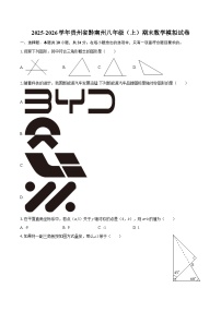 2025-2026学年贵州省黔南州八年级（上）期末数学模拟试卷-自定义类型
