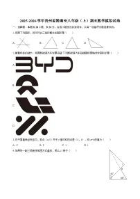 2025-2026学年贵州省黔南州八年级（上）期末数学模拟试卷-自定义类型