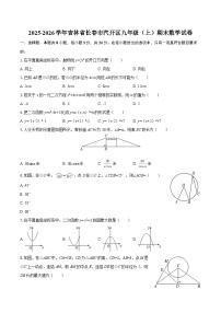 2025-2026学年吉林省长春市汽开区九年级(上)期末数学试卷-自定义类型