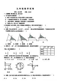 浙江省宁波市慈溪市慈吉实验学校2025-2026学年九年级上学期1月月考数学试题