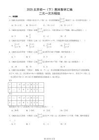 2025北京初一（下）期末数学汇编：二元一次方程组