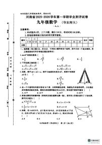 2025-2026学年河南省南阳市上学期九年级数学12月月考试卷（有答案）