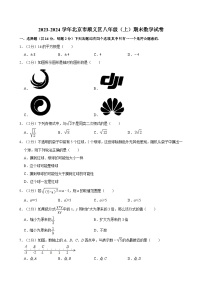 2023-2024学年北京市顺义区八年级（上）期末数学试卷（含解析）