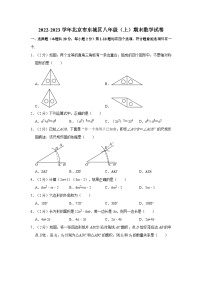 2022-2023学年北京市东城区八年级（上）期末数学试卷（含解析）