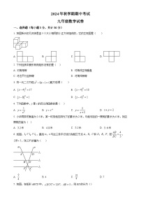 甘肃省张掖市甘州区大成学校九年级上学期11月期中考试数学试题(原卷版)-A4