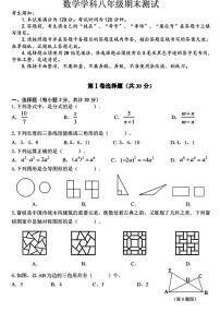 黑龙江省哈尔滨市道外区2025-2026学年八年级上学期1月期末 数学试题（PDF版）