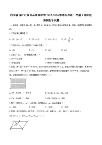 四川省内江市威远县凤翔中学2025-2026学年九年级上学期1月阶段调研数学试题-自定义类型