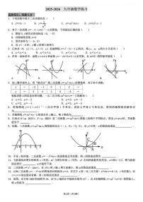 江苏省泰州市靖江市滨江学校2025-2026学年九年级上学期1月周测 数学试题（月考）