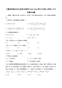 安徽省淮南市凤台县部分校联考2025-2026学年七年级上学期1月月考数学试题-自定义类型