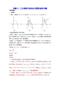 2026学年苏科版数学初三中考复习几何专题21 二次函数中的动点与图形面积问题（讲义）（解析版）