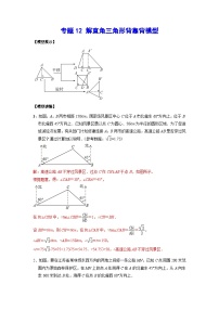 2026学年苏科版数学初三中考复习几何专题12 解直角三角形背靠背模型（讲义）（解析版）