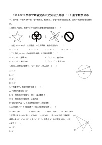 2025-2026学年甘肃省定西市安定区九年级（上）期末数学试卷-自定义类型
