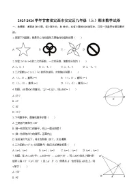 2025-2026学年甘肃省定西市安定区九年级(上)期末数学试卷-自定义类型