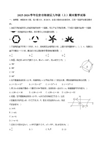 2025-2026学年北京市海淀区九年级（上）期末数学试卷（含答案+解析）