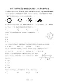 2025-2026学年北京市海淀区九年级（上）期末数学试卷