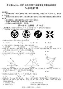 2024-2025学年陕西省榆林市府谷县八年级下学期期末考试数学试卷（有答案）