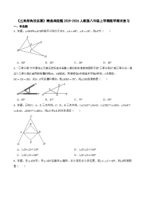 《三角形角的运算》精选典型题训练2025-2026人教版八年级上学期数学期末复习