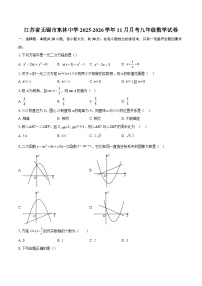 江苏省无锡市东林中学2025-2026学年11月月考九年级数学试卷-自定义类型