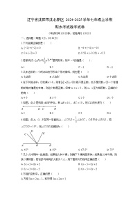 2024-2025学年辽宁省沈阳市沈北新区七年级上学期期末考试数学试卷（学生版）