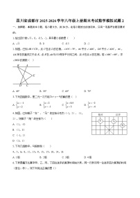 四川省成都市2025-2026学年八年级上册期末考试数学模拟试题2-自定义类型