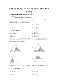 2025-2026学年吉林省长春市九台区九年级上学期1月期末数学试卷（学生版）