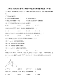 上海市2025-2026学年上学期八年级期末测试数学试卷（样卷）-自定义类型