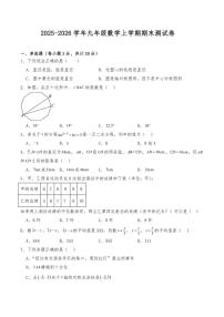 2025-2026学年苏科版九年级数学上学期期末测试卷（有答案）