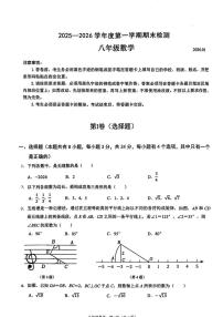 广东省深圳市南山区2025-2026学年上学期八年级1月期末数学试题