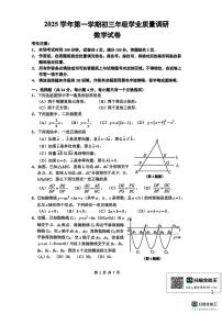 上海市闵行区2025-2026学年上学期九年级学业质量调研数学试题（月考）