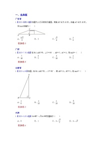 2025年各省市中考数学试卷分类汇编知识点35  锐角三角函数（Word版附解析）